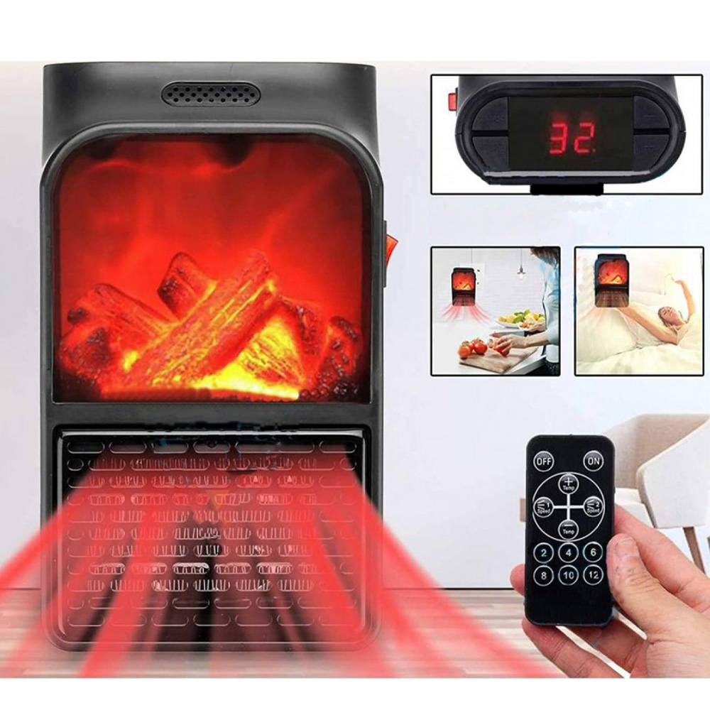 Hoomei® Επιτοίχιο Αερόθερμο 600W με Τηλεχειριστήριο - Ρυθμιζόμενο Θερμοστάτη - Χρονοδιακόπτη & Ψηφιακή Ένδειξη Θερμοκρασίας HM-8835